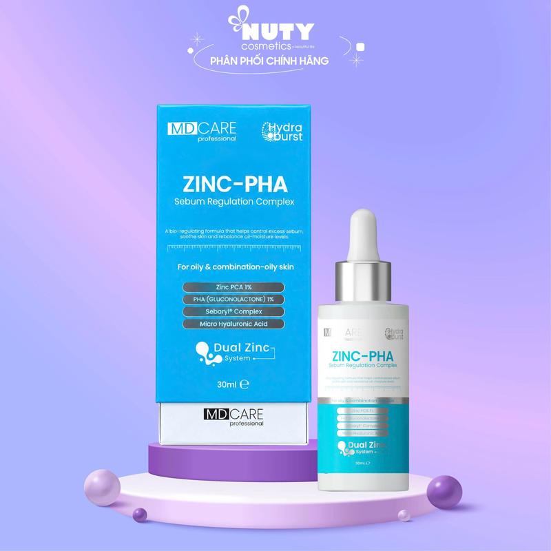 Serum Kiểm Soát Dầu Sinh Học MD CARE ZINC PHA Sebum Regulation Complex 30ml