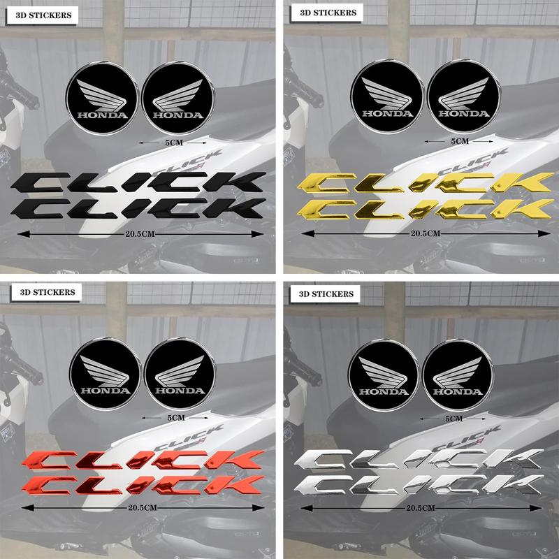 Motor Click Sticker Click 3D logo na sticker ng motorsiklo para sa Honda Click 125i ...