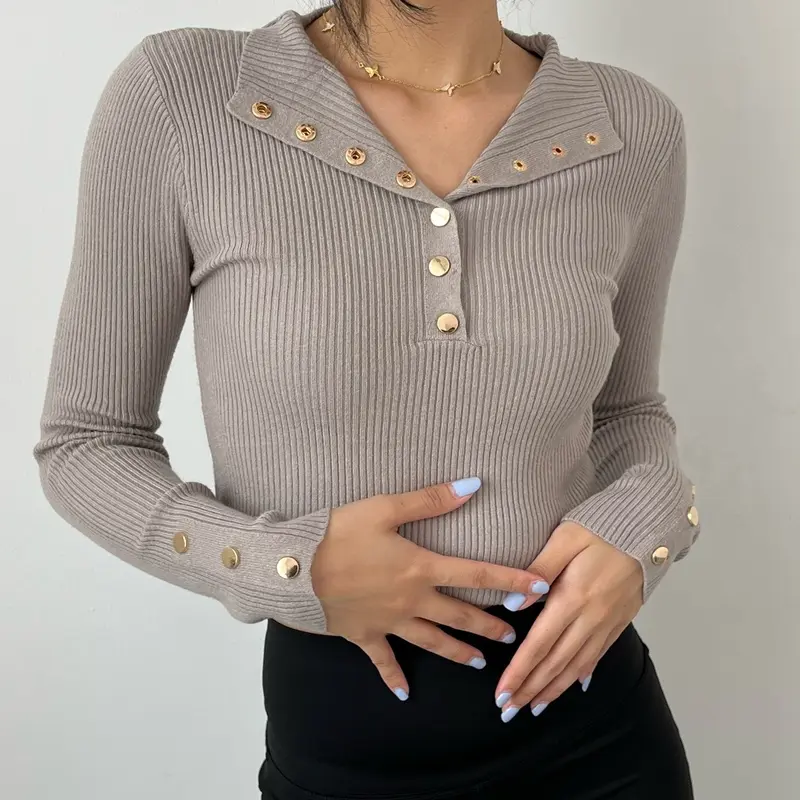 Inaya longsleeve with buttons top 1