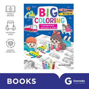 Big Coloring Transportasi Unicorn & Putri