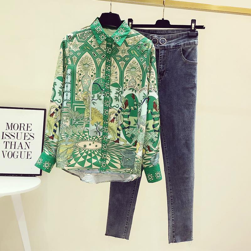 Áo Sơ Mi Voan Hoa Retro Phong Cách Hồng Kông Cho Nữ, Áo Dài Tay Cao Cấp, Thiết Kế Mới, Thích Hợp, Đầu Xuân 3