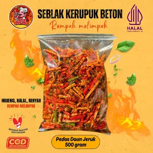 Seblak Kerupuk AS Beton Kerupuk Seblak Jaat 500gr Seblak Seuhah Snack Food Makanan Ringan Camilan Pedas Jajan Viral Jago Ngemil