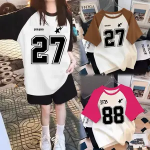 Kaos OVERSIZE Kimono Angka 27 88 Jersey Anak Perempuan Umur 3-14 Tahun Cotton Combed 24s Fashion