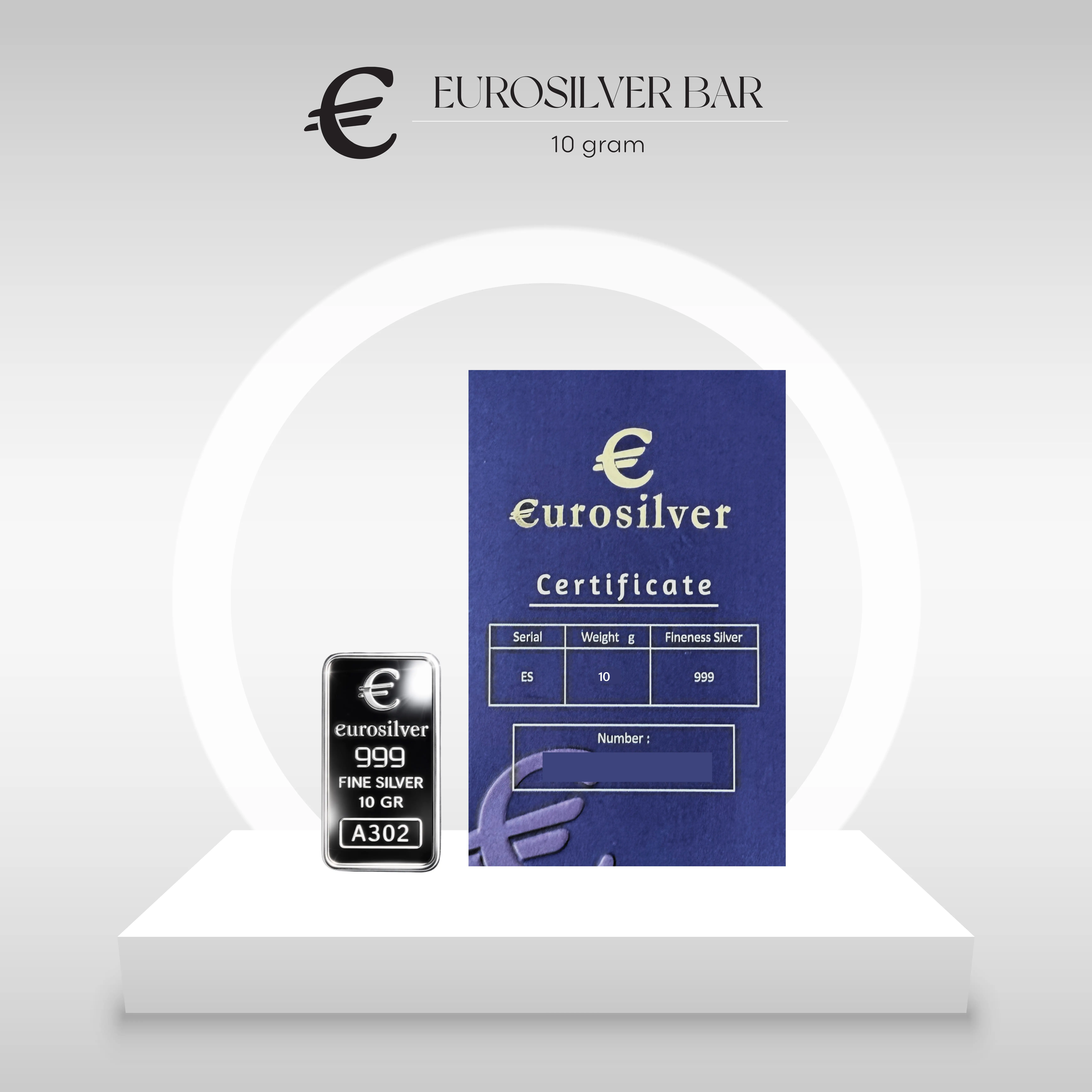 Logam Mulia Eurosilver Perak 10gr Perak Murni 999.9 Original