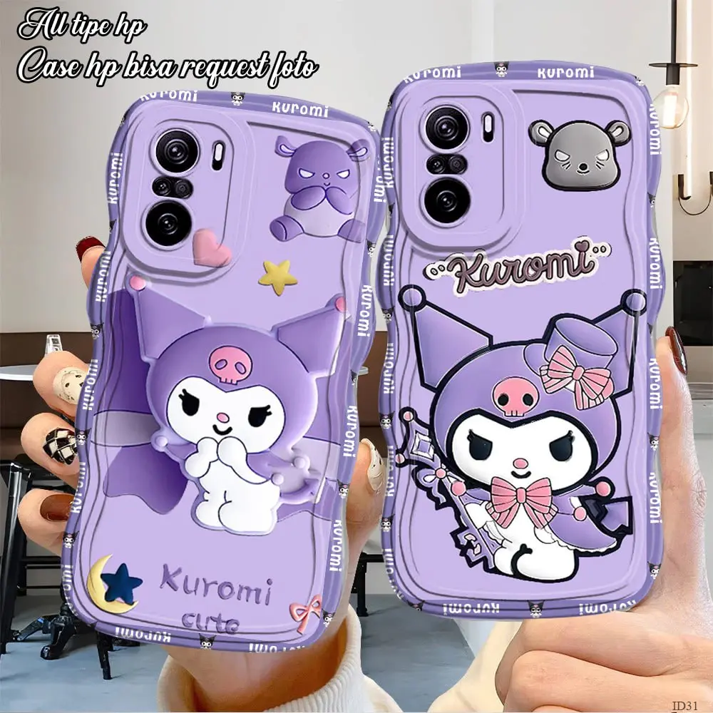 case gelombang untuk type oppo A3X A60 RENO4F A3S A31 A18 A92 A52020 A92020 A33 A53 A5S A7 F9 A12 A55 A54 A15 A16 A16K A17 A59 F1S A74(4G) A91 RENO3 F5 F7 F11 F11PRO RENO4 RENO5 RENO64G RENO74G RENO7Z5G RENO5F (MS1668) kuromi