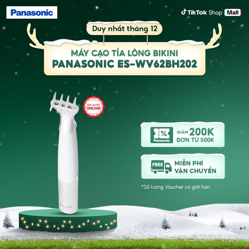 Máy cạo tỉa lông bikini Panasonic ES-WV62BH202 - Cạo nhanh êm ái an toàn cho da - Nhỏ gọn - Thiết kế chống nước - Kèm pin - Sản xuất tại Thái Lan