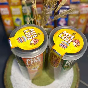 Mie lidi karakter toples isi 20 Si Mpay mix 6 varian rasa ecer seribuan Makanan Pedas Instan Food Noodles