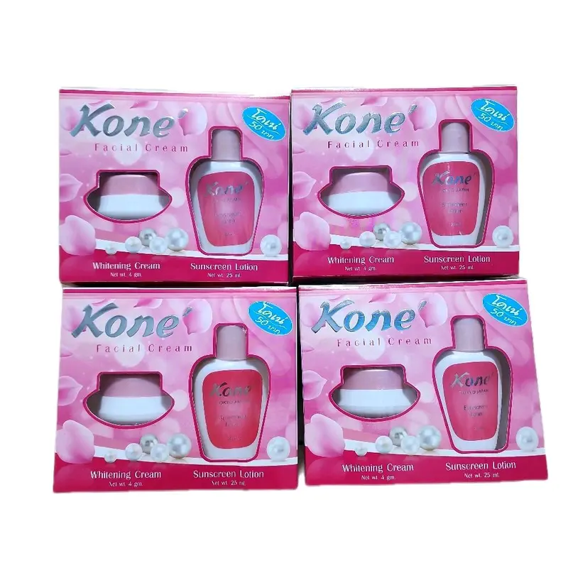 Combo 4 Hộp Kone Gồm Kem Và Nước Hoa Hồng Hổ Trợ Làm Đẹp Da Thái - Women, Son 1