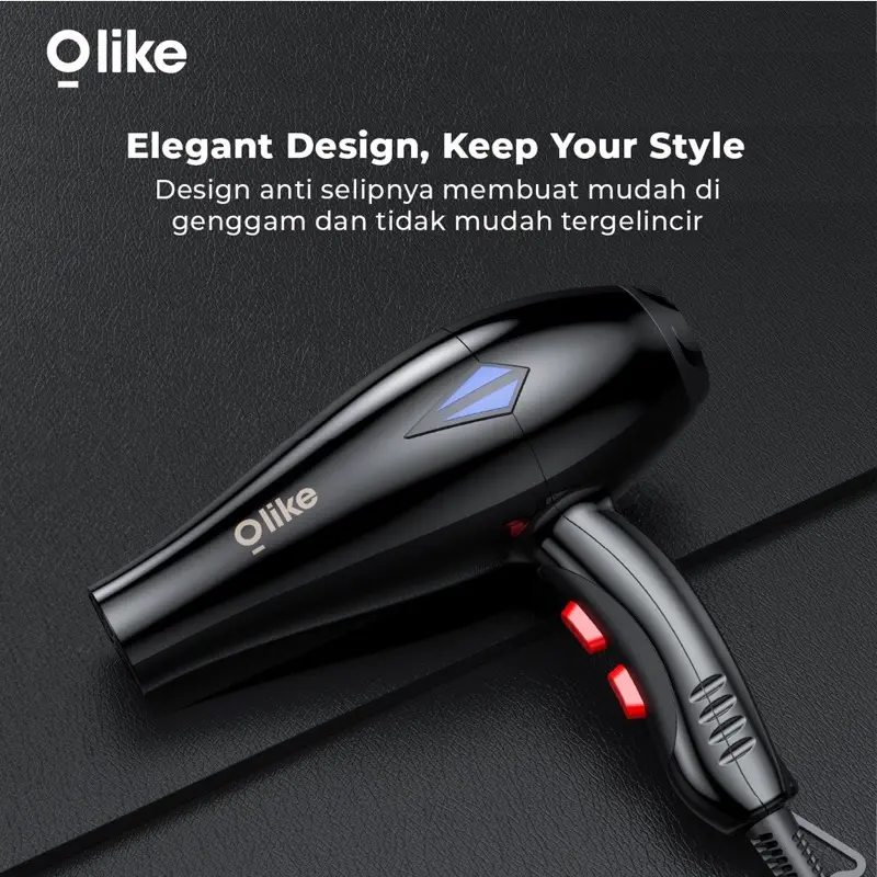 OLIKE HD1 Hair Dryer Pengering Rambut 800W 2 Speed Hot And Cold Low Watt Garansi Original Resmi 1