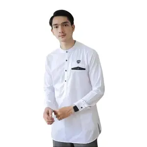 Baju Koko Kurta Pria Dewasa Lengan Panjang Material Catton Adem Serap Keringat Katun Muslim Nyaman alisan kemeja