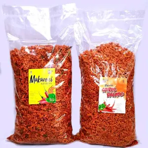 Makaroni Spiral Pedas Daun Jeruk 1/4kg ,Makanan Cemilan Kering Murah,Spicy,Food Snack Crispy jajanan viral