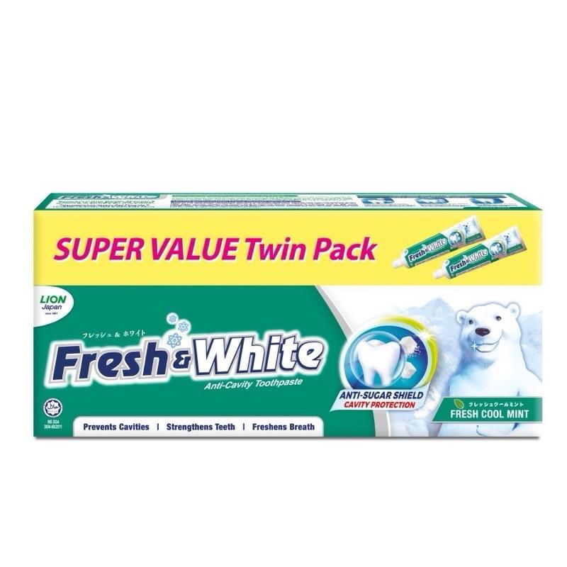 Fresh & White 2x225g Toothpaste Fresh Cool Mint - TikTok Shop Malaysia