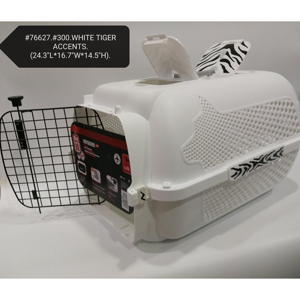 Voyageur #300 L Pet Carrier Flight Cage White Tiger Accent Cat Rabbit Dog [CatIt DogIt] Sangkar Kucing