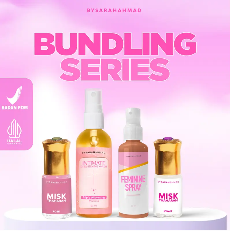 BUNDLING SERIES (Feminine spray, Brightening wash, 2pcs Misk) - PERAWATAN KEWANITAAN 0