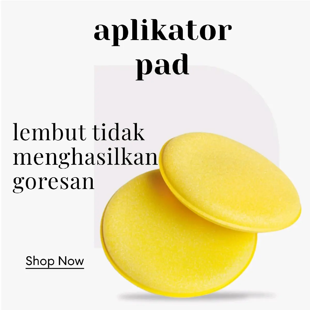 Applicator Pad Flat Busa Poles Model Rata untuk Waxing Motor Mobil Sponge Applicator Wax Pad Import Car