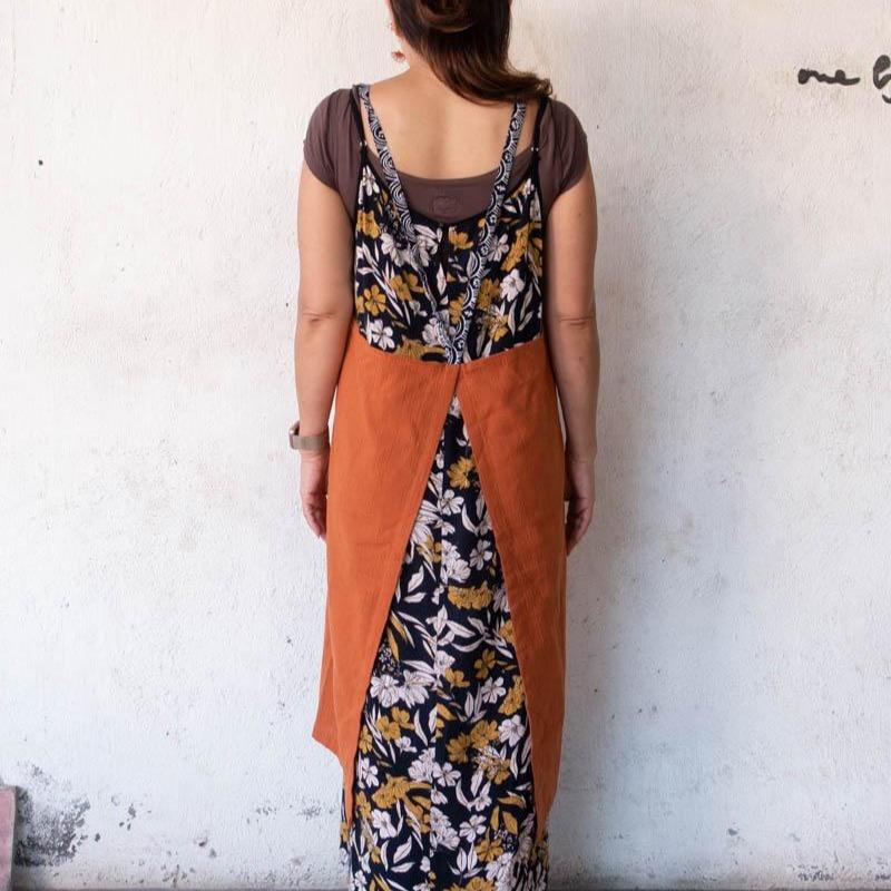 Linen apron masak (Brown) 3