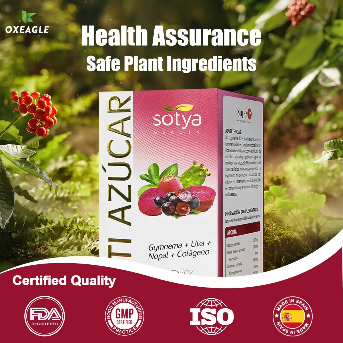【Sotya Oxeagle】 Plant-Based Dietary Supplement | Control Sweet Cravings | Support Metabolism & Skin Health | Natural Plant Extracts | 60 Capsules/Bottle