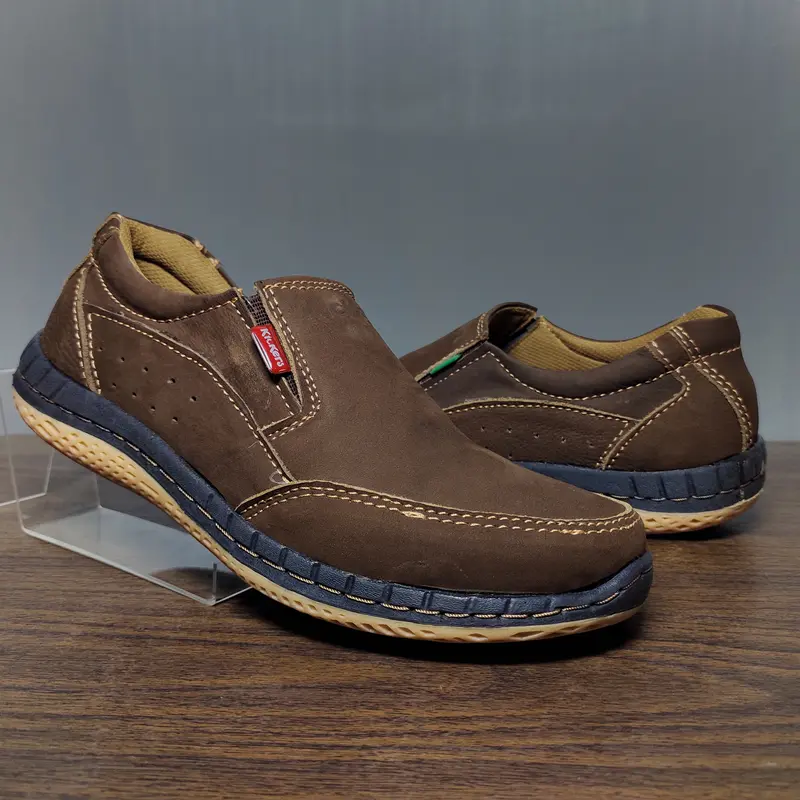 Sepatu Santai Casual Kasual Pria Bahan Kulit Asli Elegan Keren Murah 2