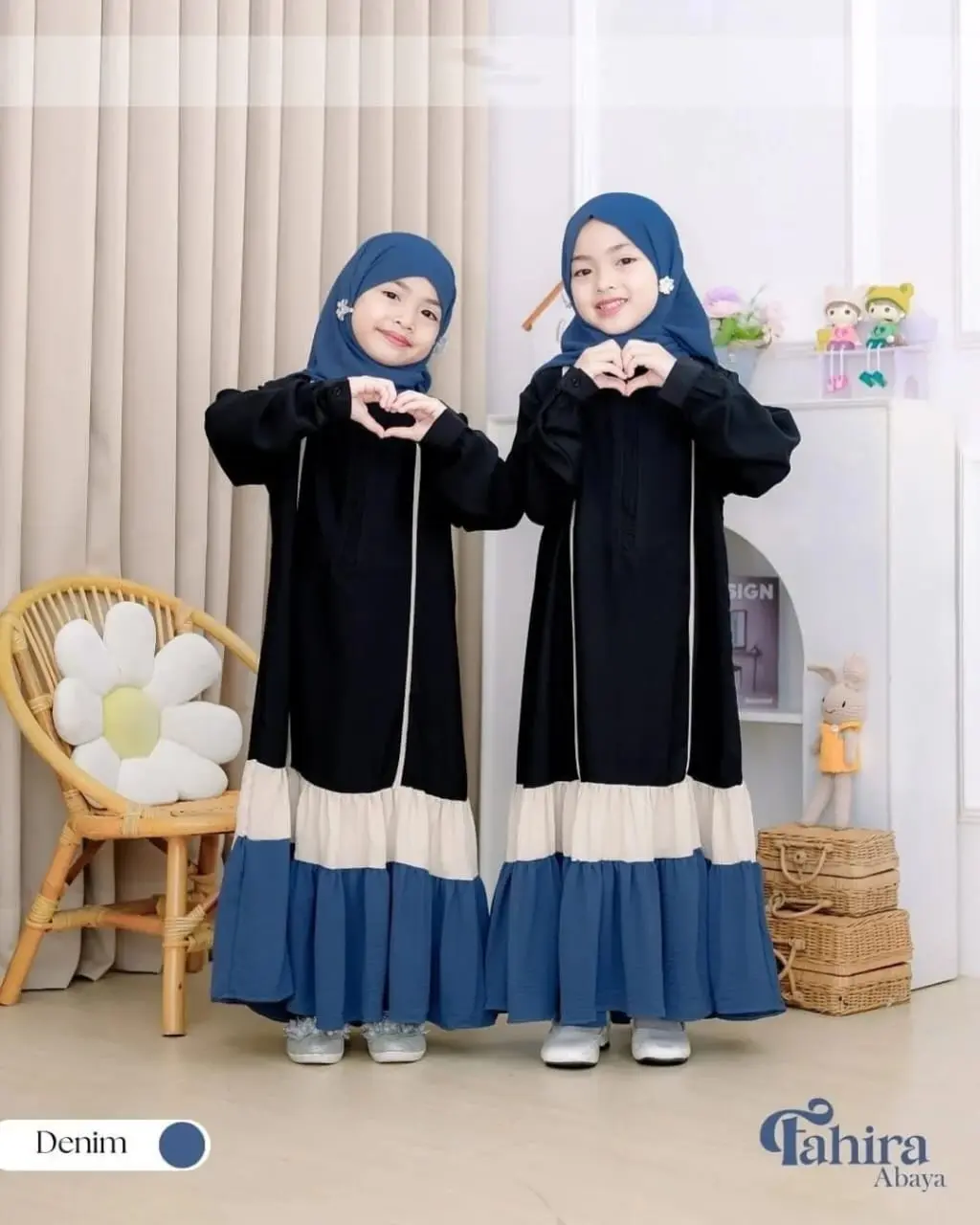 Fahira Kids Abaya Muslim Simpell Muslim Kekinian Bahan Crinkle Dress Muslim Anak Premium Gamis Baju Lebaran