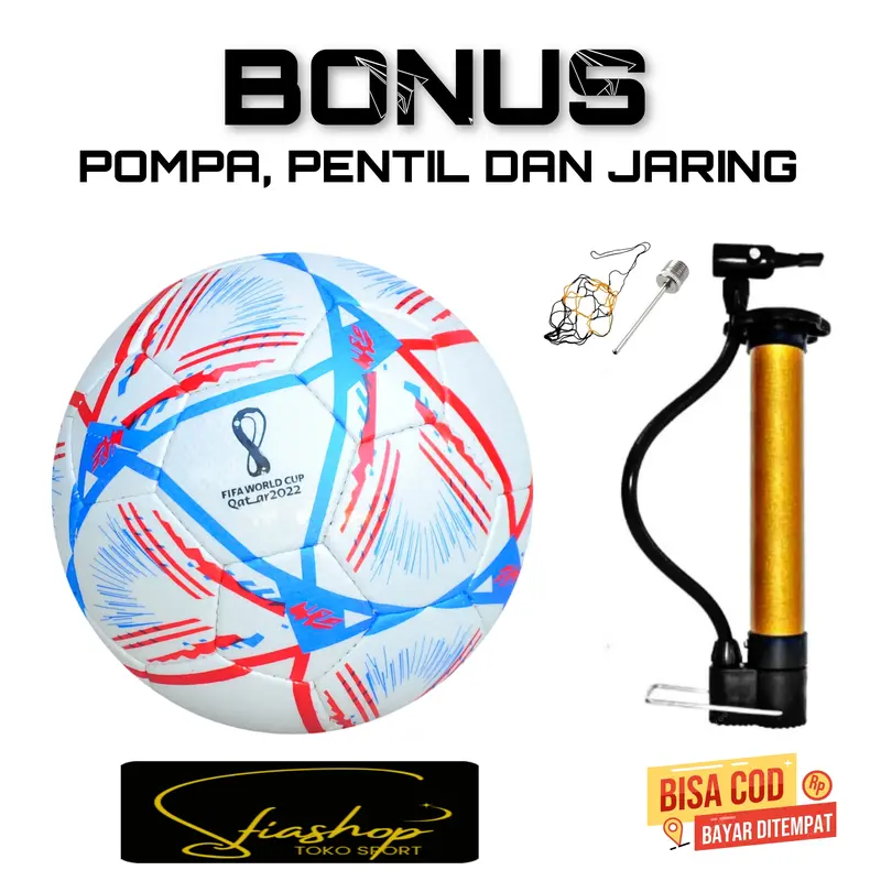 BOLA FUTSAL SIZE 4 BAHAN STARWING DIJAHIT TANGAN MANUAL BONUS POMPA PENTIL DAN JARING BALL Outdoor 5