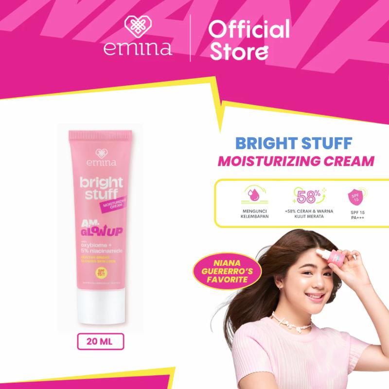 NEW! Emina Bright Stuff Moisturizing Cream 20 ml - Pelembab Wajah Mencerahkan 0
