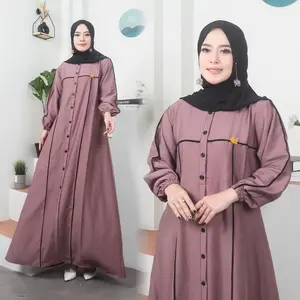 Shelina Drees Gamis Crinkle Airflow List Putih Jumbo Wudhu Friendly