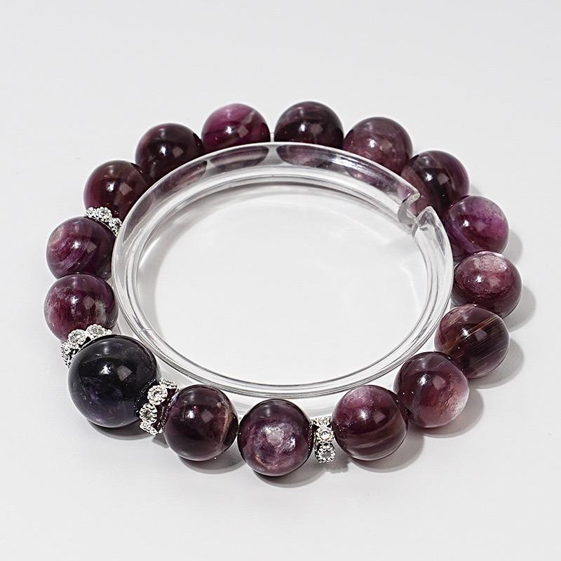 Product Introduction of Natural lepidolite crystal bracelet for women attracting wealth and bringing good luck. 3