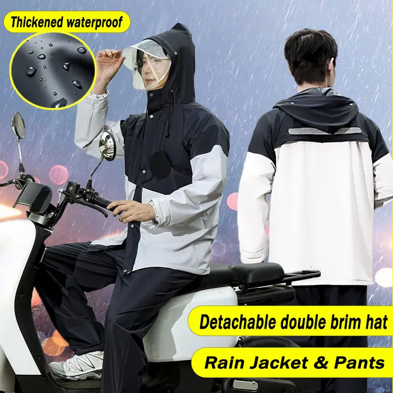 2024 New Thickening Outdoor Raincoat rain coat for motorcycle raincoat for men women Raincoat Suit motorcycle  raincoat raincoat for riders mud  rain jacket raincoat set fashion  raincoat raincoat  rubberized top shirt
