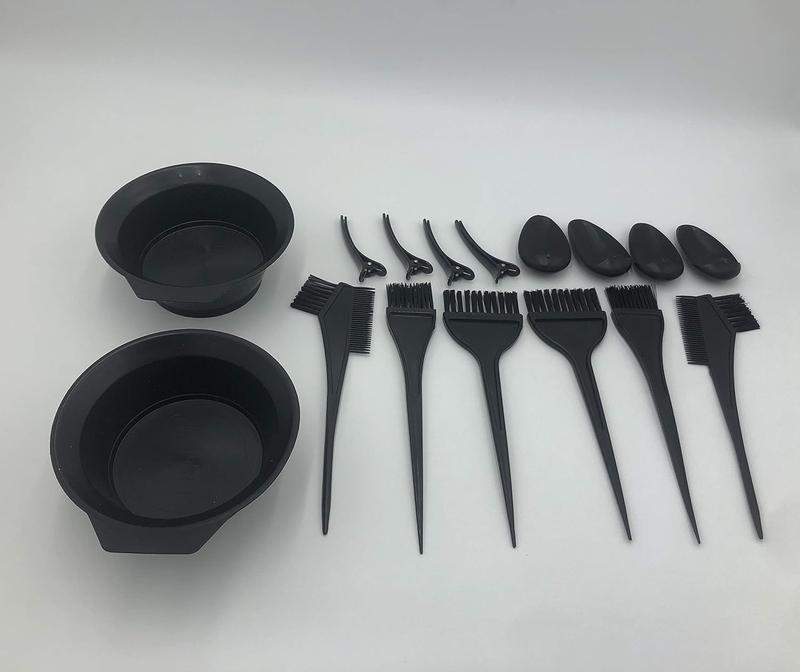 Product Introduction of Hair Coloring Kit 22-pcs of hair dye tool set comb brush disposable shower cap latex gloves hair dye bowl 3