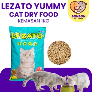 Lezato 1kg Lezato Makanan Kucing Kering Tuna Lezato Yummy Dry Food 1kilo Makanan Kucing Adult Lezato