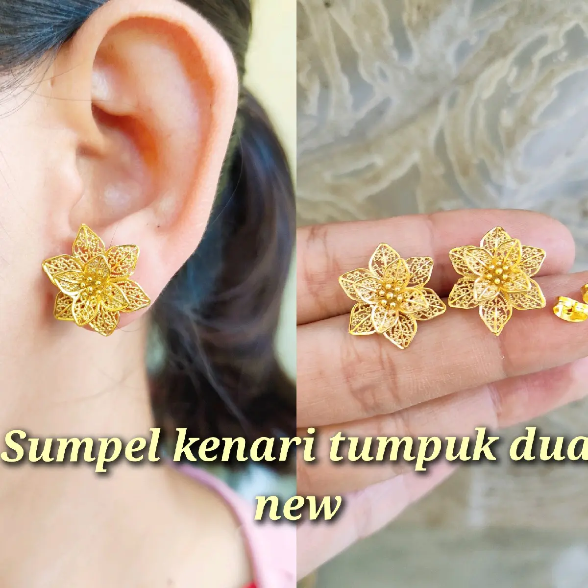Anting Kenari tumpuk dua new