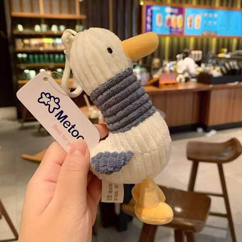 Gantungan Kunci Mewah Bebek Lucu - Aksesori Unik Bahan Aman, Gantungan Kartun PP + Kapas Paling Populer