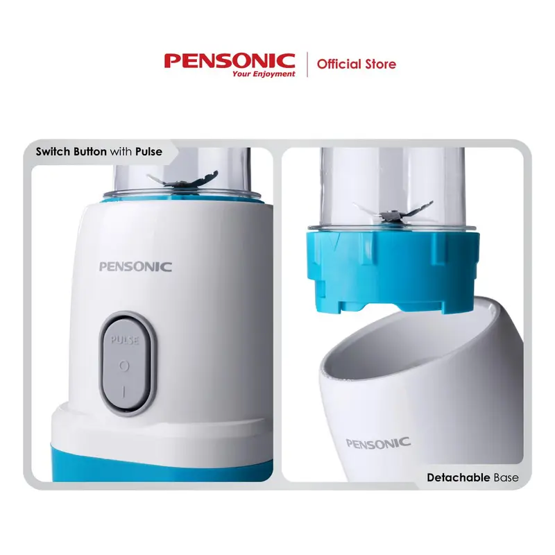 [Exclusive shoptokopedia.lifestyle] PENSONIC Personal Blender Blue BPA Free 2x 600ml Juicer Buah dan Sayur PB-4003B 2