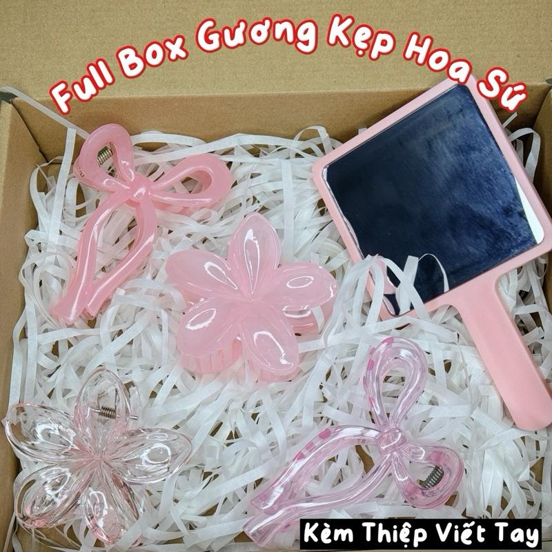 (TẶNG KÈM THIỆP ) SÉT 5 KẸP TÓC HOA SỨ THEO TONE MẪU DỄ THƯƠNG, SÉT 5 KẸP TÓC ĐI BIỂN VY HANDMADE