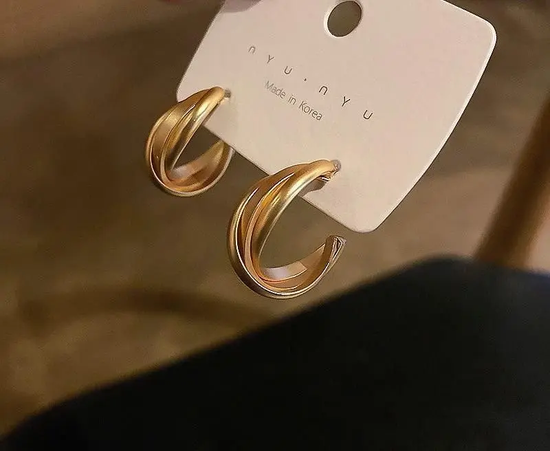 dhio-Anting fashion wanita korea terlaris warna gold