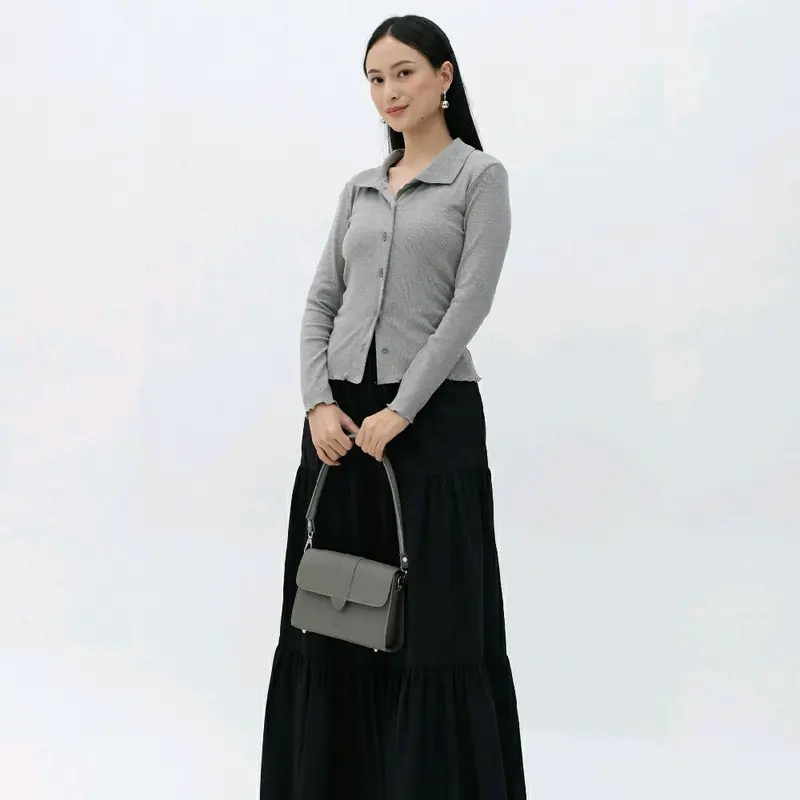 Terbaru! Arzha Skirt / Rok Susun Canda + Kantong / Ruffle skirt / Rok wanita / Rok 3 susun 4