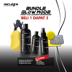 Beli 1 Dapat 3 INCLEEN Pro Wash & Black & Shine Master Penghitam Body Kendaraan Permanen Pengkilap Body Kendaraan Permanen Shampoo Wax Cuci Kendaraan