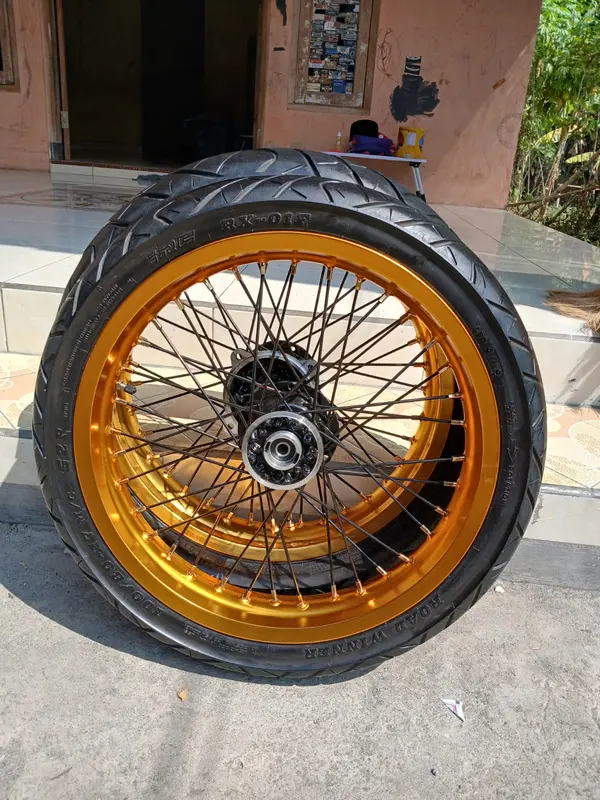 Roda Set Supermoto KLX 250/300 Wheelset Sumo D-Tracker Ring 17 Paket Hemat 0