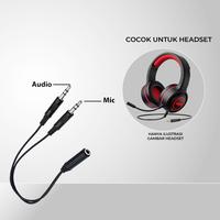 Gambar GAMEN GHC01 Audio Splitter Jack 3.5mm Mic & Audio - Garansi 1 Tahun - GHC01 dari Gamen Fancooler Indonesia Kab. Tangerang 2 Tokopedia