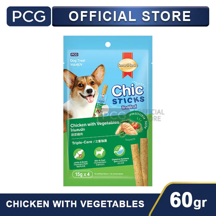 SmartHeart Chic Sticks Chicken With Vegetables 60gr