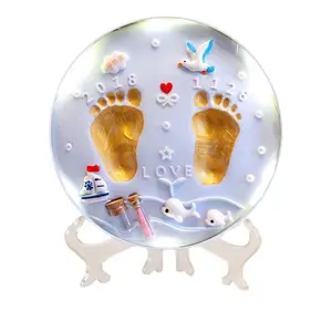 Cetakan Kaki Tangan Bayi Hand Foot Print Kado Hadiah Gift Bayi Newborn dengan Kotak Pajangan & Aksesoris Kenangan Bayi