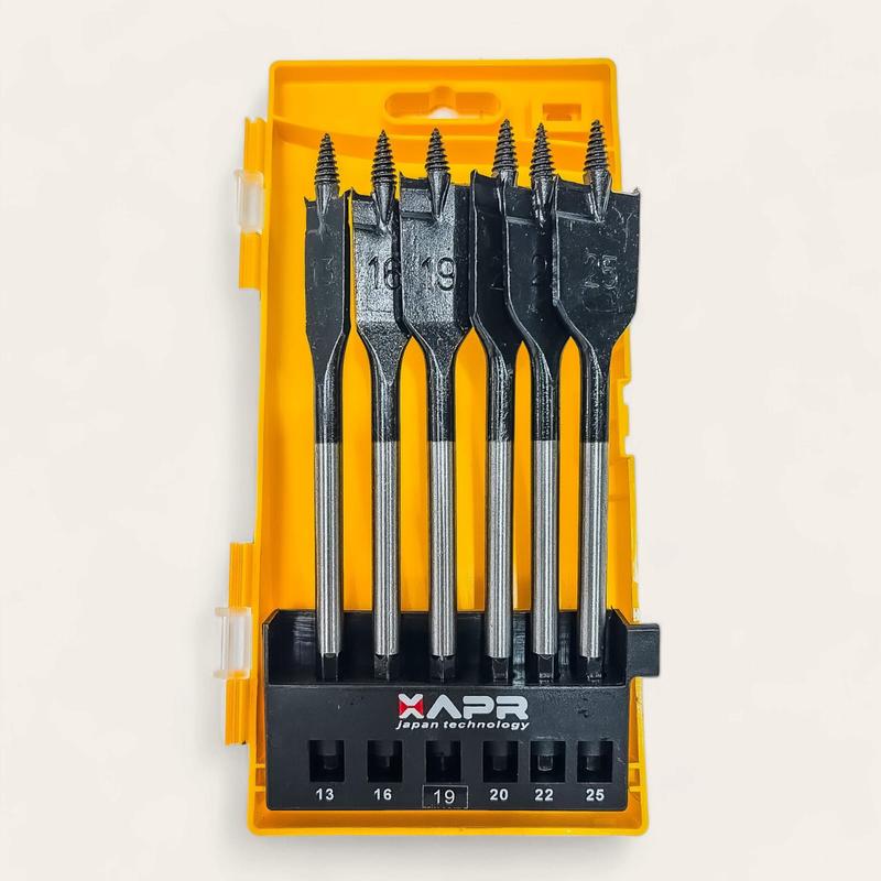 APR MATA BOR KIPAS SPADE BIT SELF CUT TYPE AP113 FULLSET MATA BOR KAYU 13 16 19 20 22 25 MM 7