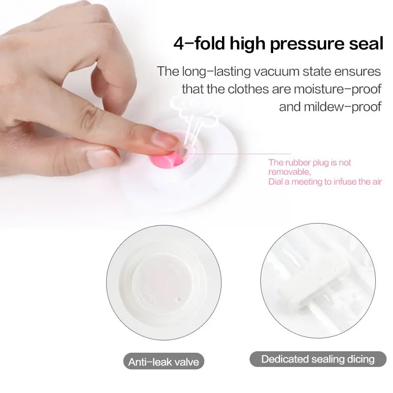 U-Living Plastik Vacuum Kantong Pakaian Travel Transparan Bening Anti-air Dipakai Berulang 7