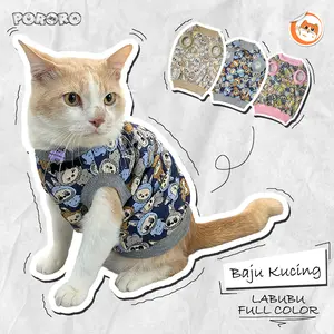 PORORO - Baju Kucing Pororo Labubu Full Color Catun Combed 30’s