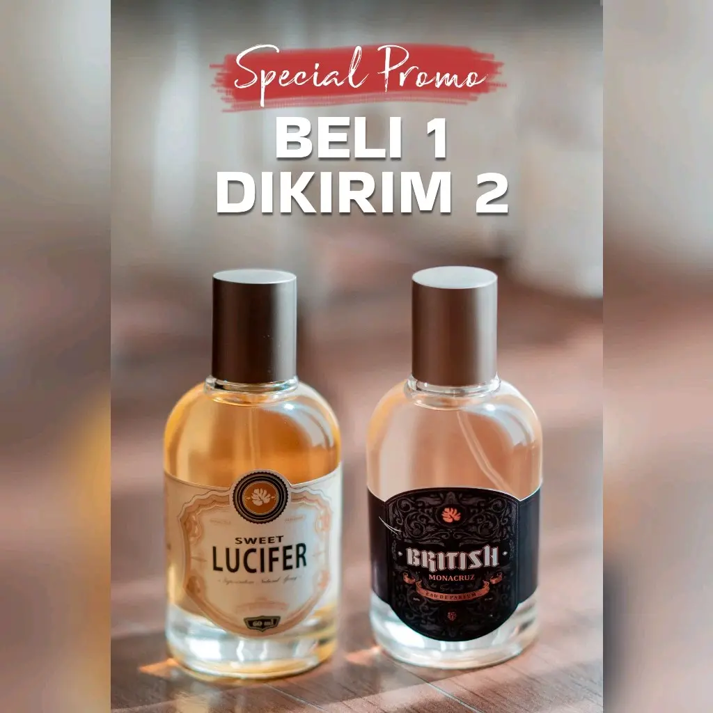 PROMO! BELI 1 GRATIS 1 Parfum BRITISH Sweet LUCIFER Original Eau De Parfume 35 Ml Almond Orange Pear Perfume Licorice Pria