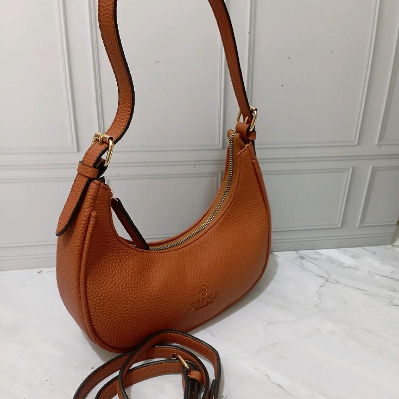 TAS WANITA bulan sabit bahan kulit jeruk Selempang 1