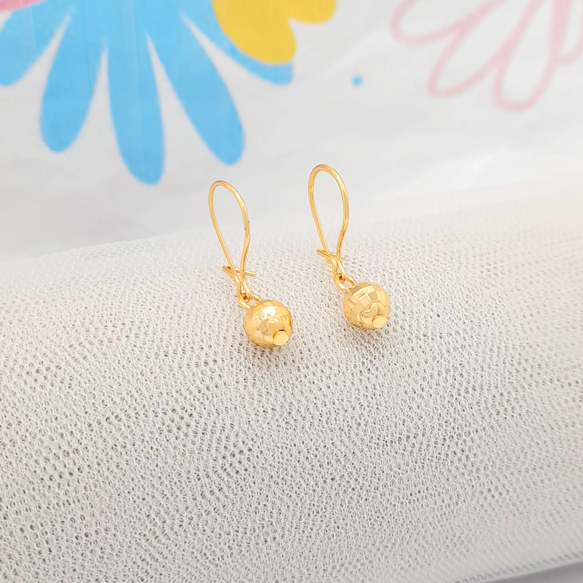 (39) Anting Kait Wanita Bola Bola Boba Disco Simpel A925-B