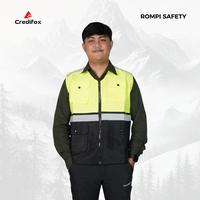 Gambar CREDIFOX Rompi lapangan - rompi outdoor pria - rompi proyek safety - rompi safety first - rompi tambang - vest outdoor - Oranye, L dari Credifox 0fficial store Kab. Bogor 1 Tokopedia