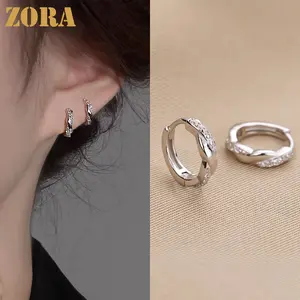 ZORA Jewelry Anting Titanium Anting Hoop Anting Wanita Korea Anti Karat Dan Anti Luntur R007