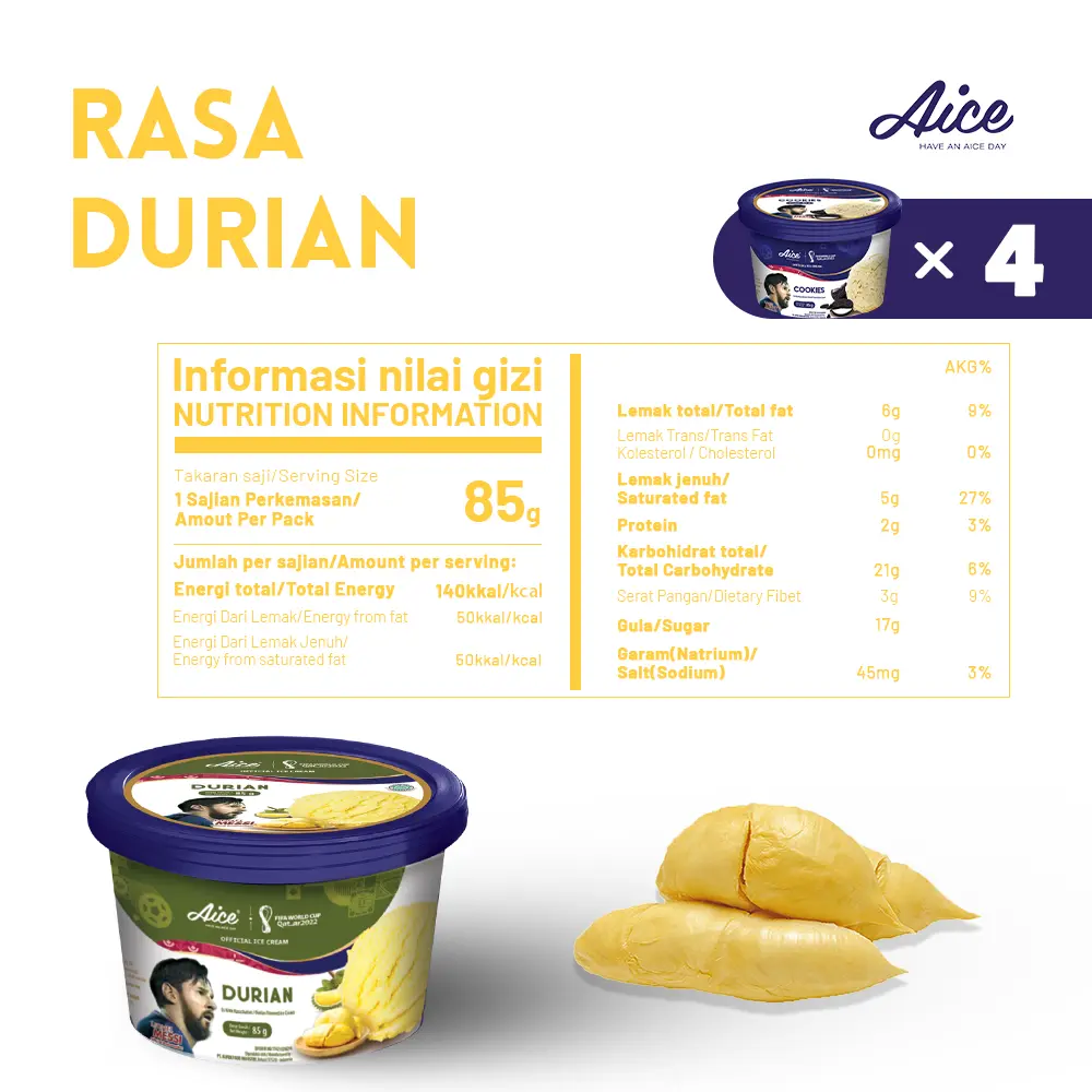Durian 4pcs
